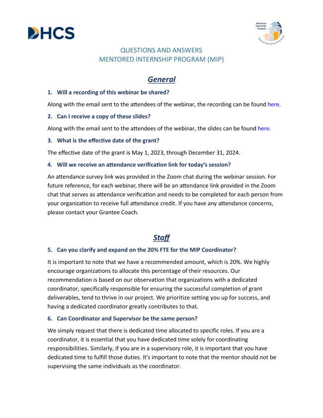 MIP, Round 2 Invoicing Process, Round 2 Launch Webinar Resources ...