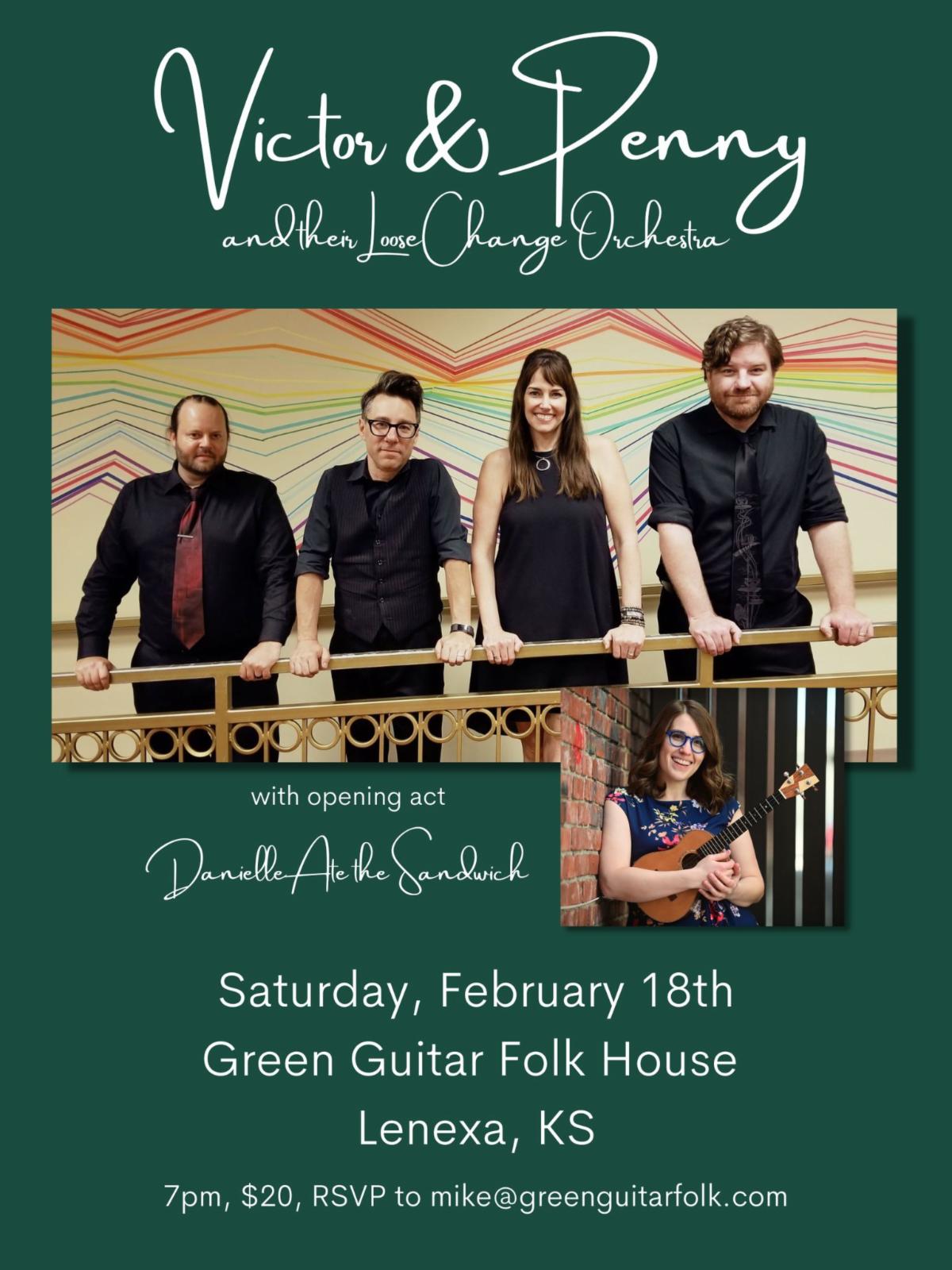 V&P Live at the Green Guitar Feb. 18
