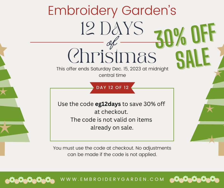 Embroidery Garden Newsletter
