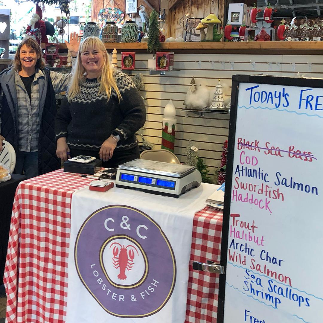 C+C LOBSTER AND FISH AT WAYLAND WINTER FARMERS' MARKET