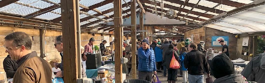 the crowd at wayland winter farmers market
