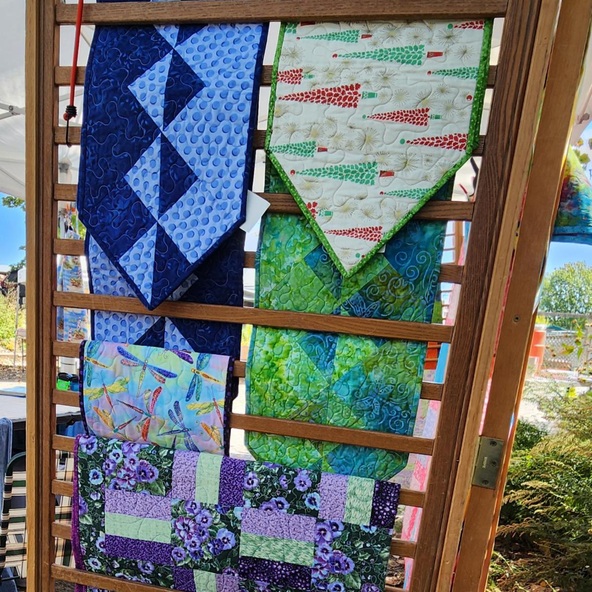 Dragonfly Longarm Quilting at Wayland Sumer Farmers Market, Wed 12-4 pm at Russell's Garden Center