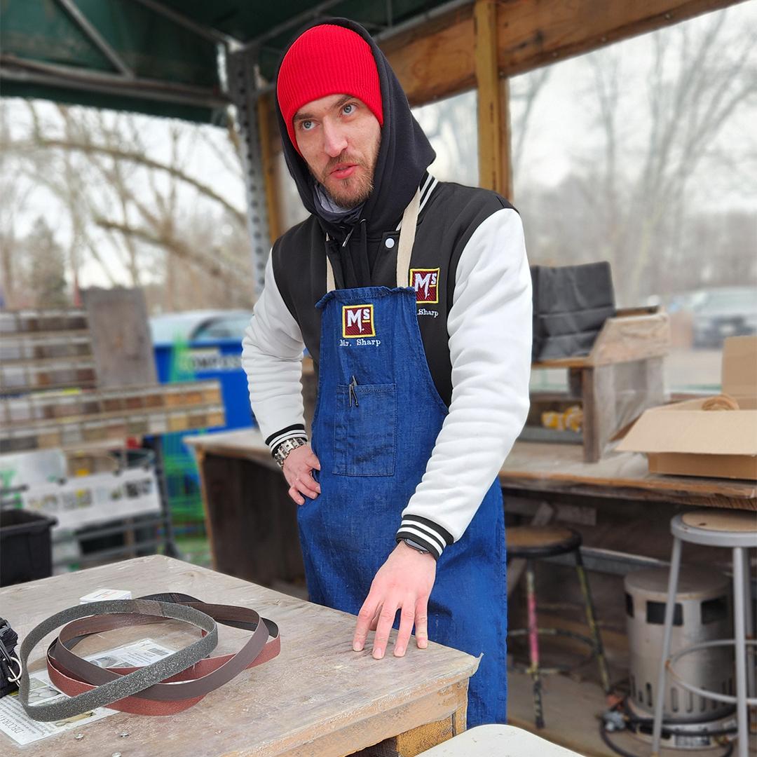 AT WAYLAND WINTER FARMERS MARKET-MR SHARP KNIFE SHARPENING