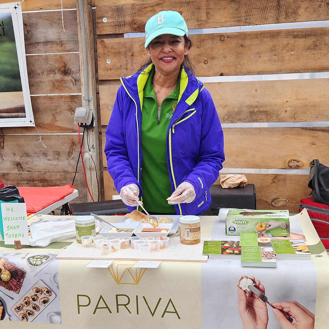 pariva yogart ball at wayland winter farmers market
