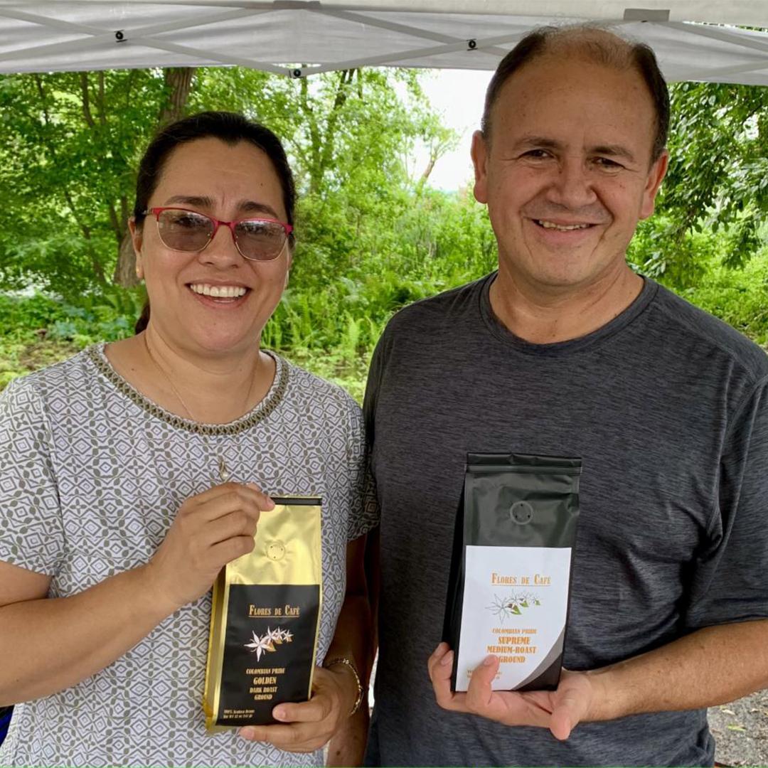 flores de Cafe at wayland summer farmers market