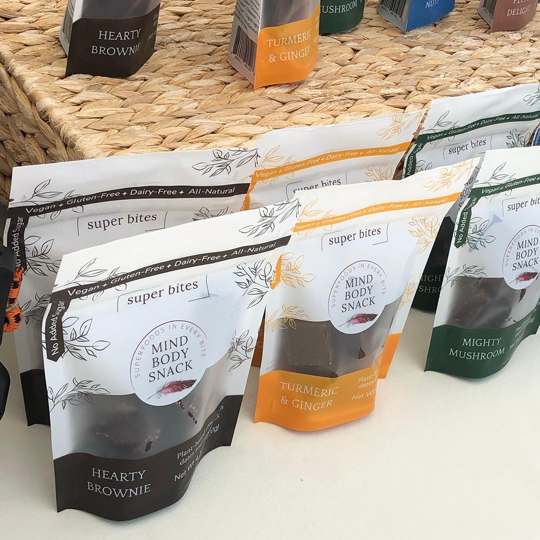 super bites from mind body snack at the wayland summer farmers market