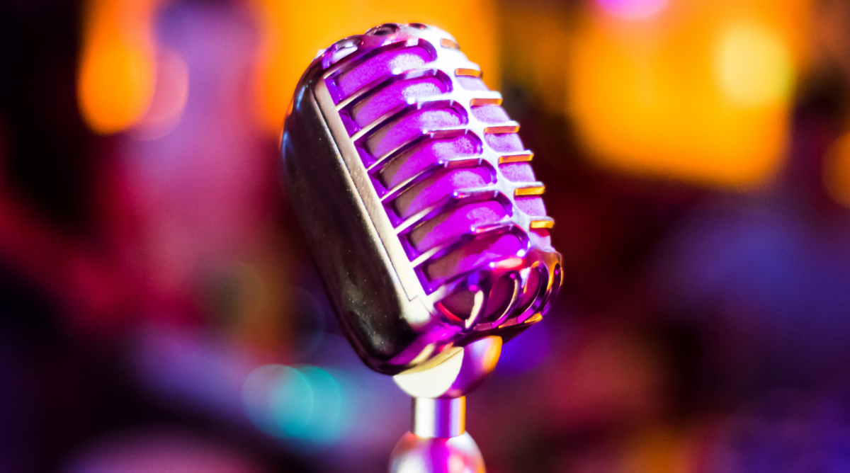 Photo raprochée d'un micro