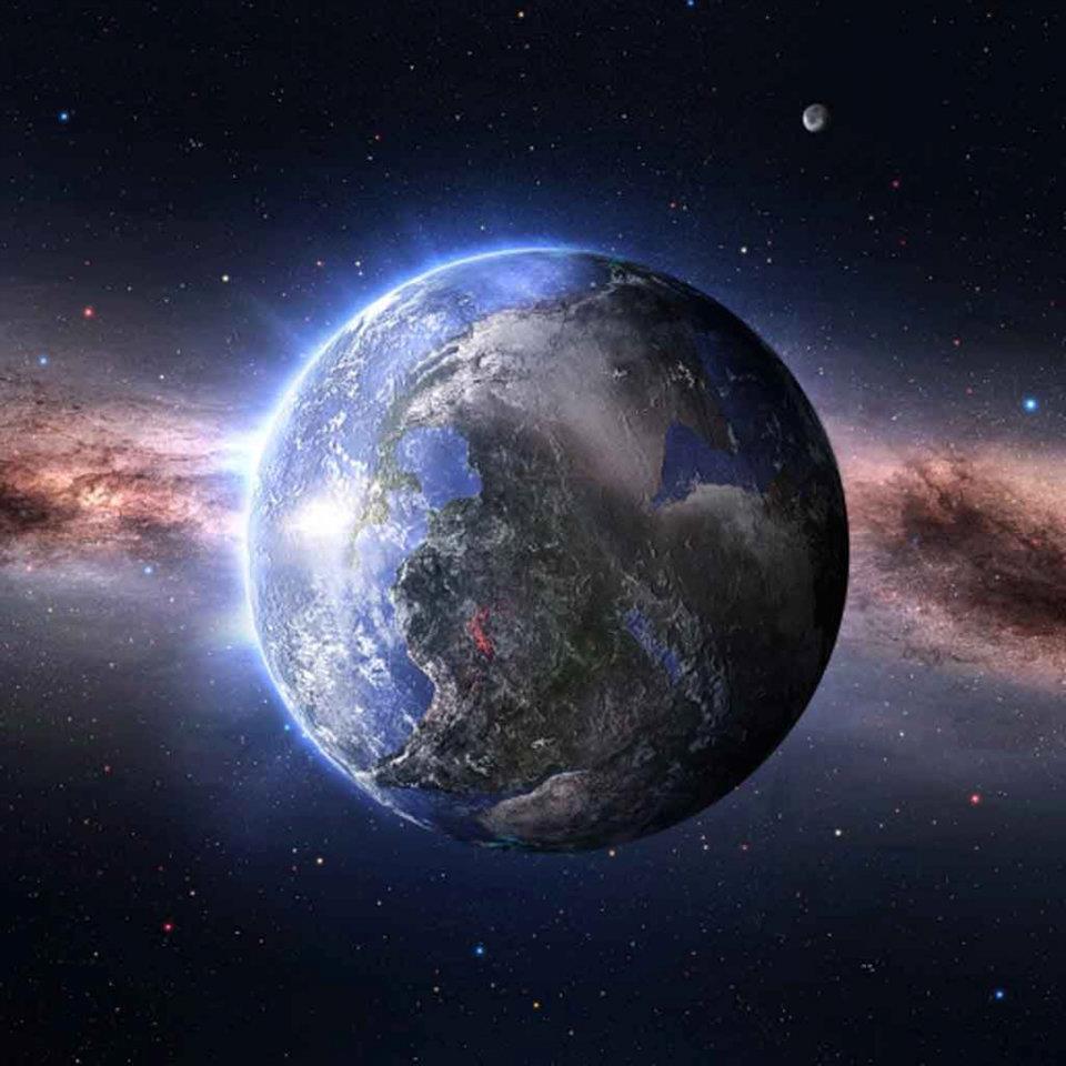 earth and milky way