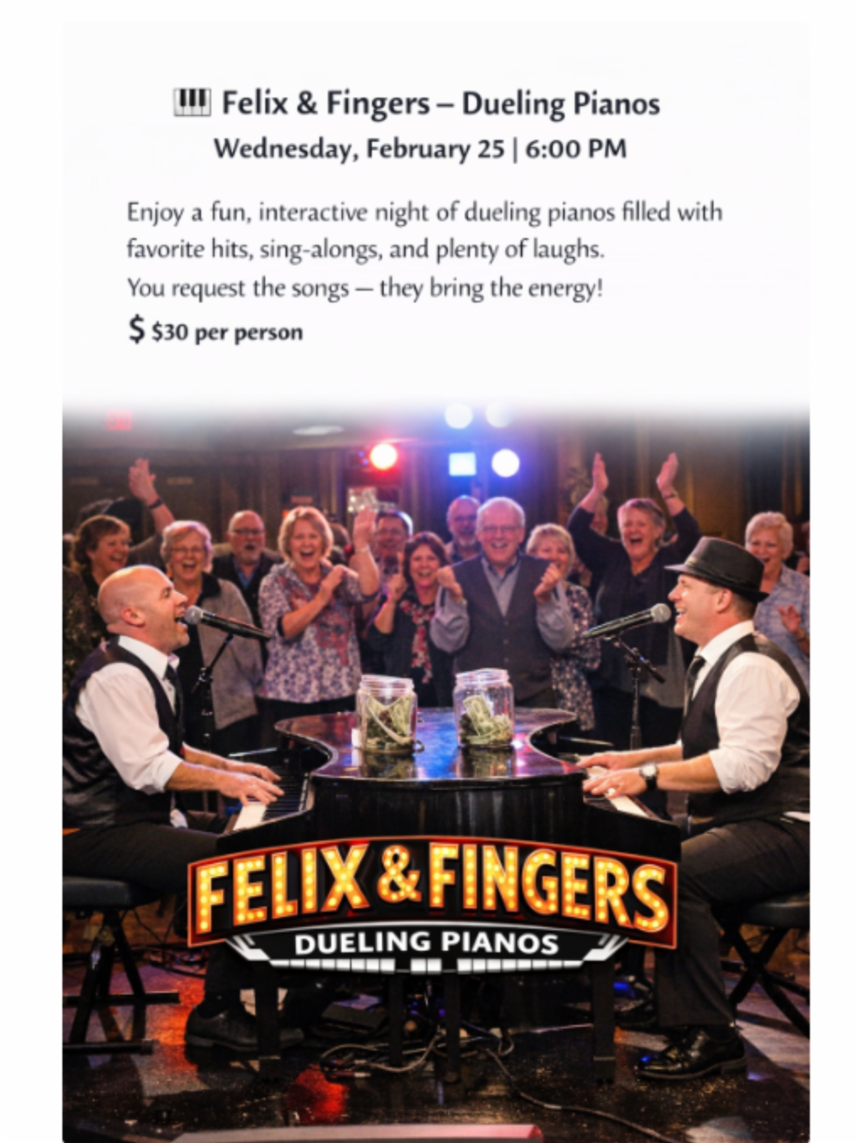 Felix And Fingers Dueling Pianos