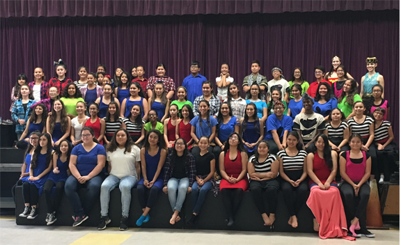 Kistina & Liza with the students of Fairgrove Academy