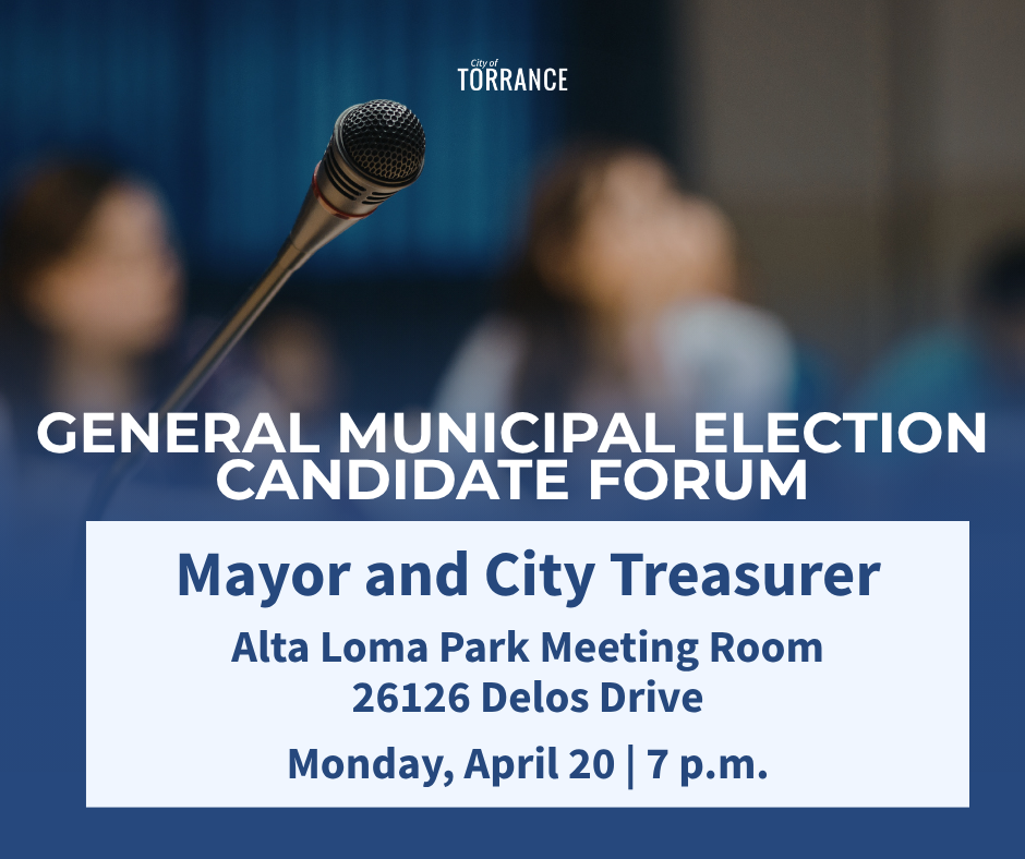 April 20 Candidate Forum - Mayor and City Treasurer