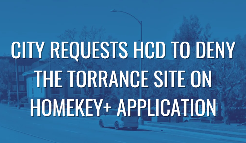 City Requests HCD to Deny the Homekey Decision