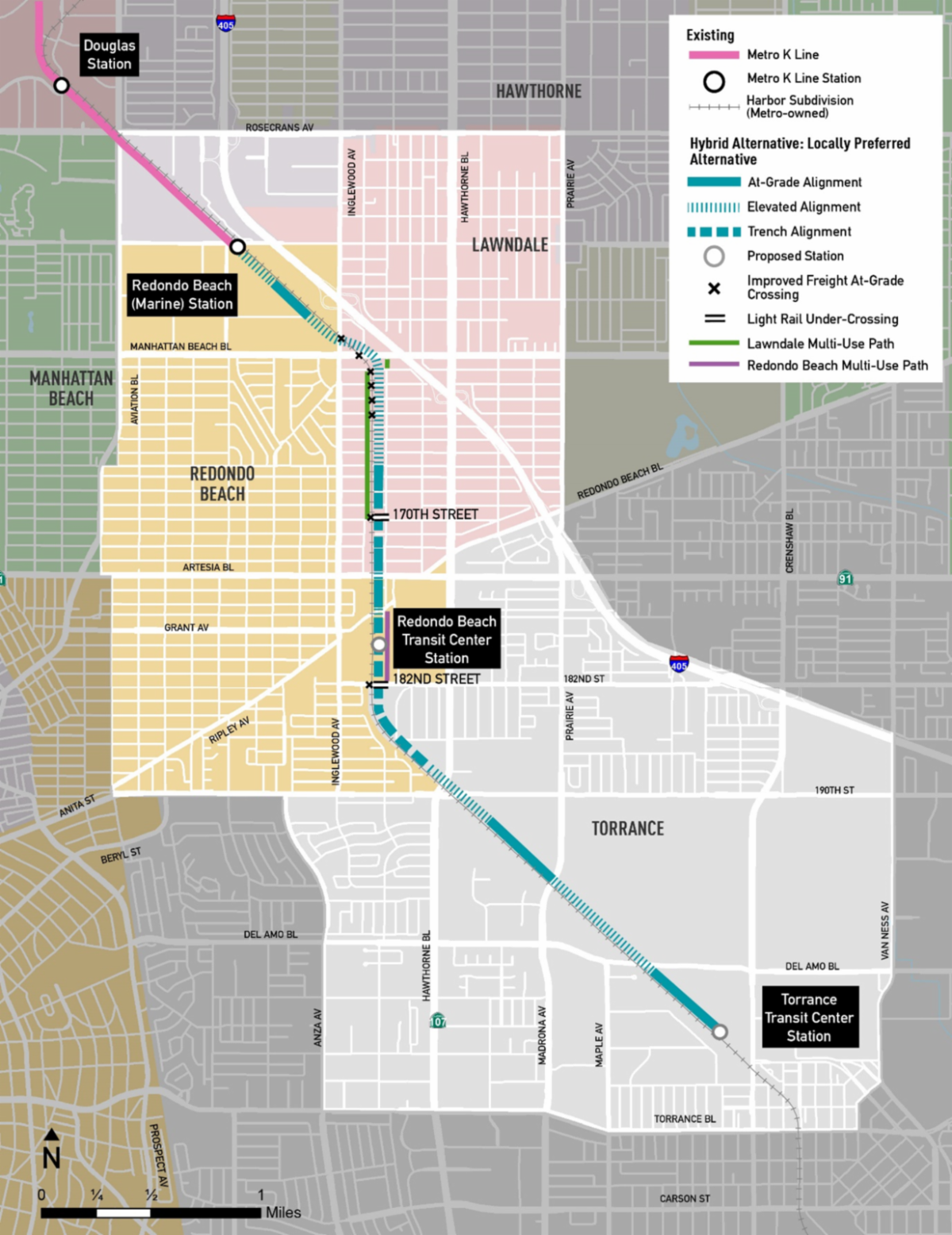 Map of Proposed Metro C Line