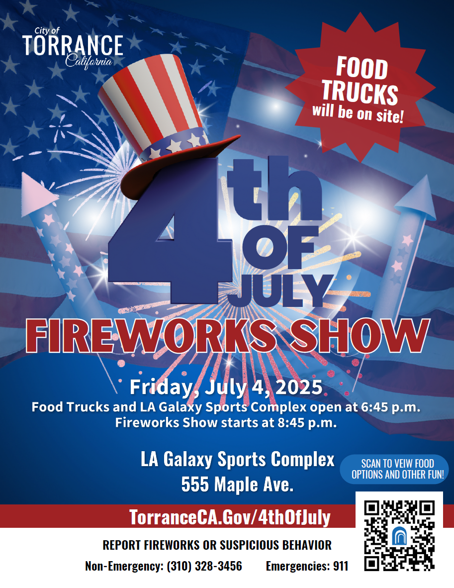 4th of July Flyer with Fireworks Show