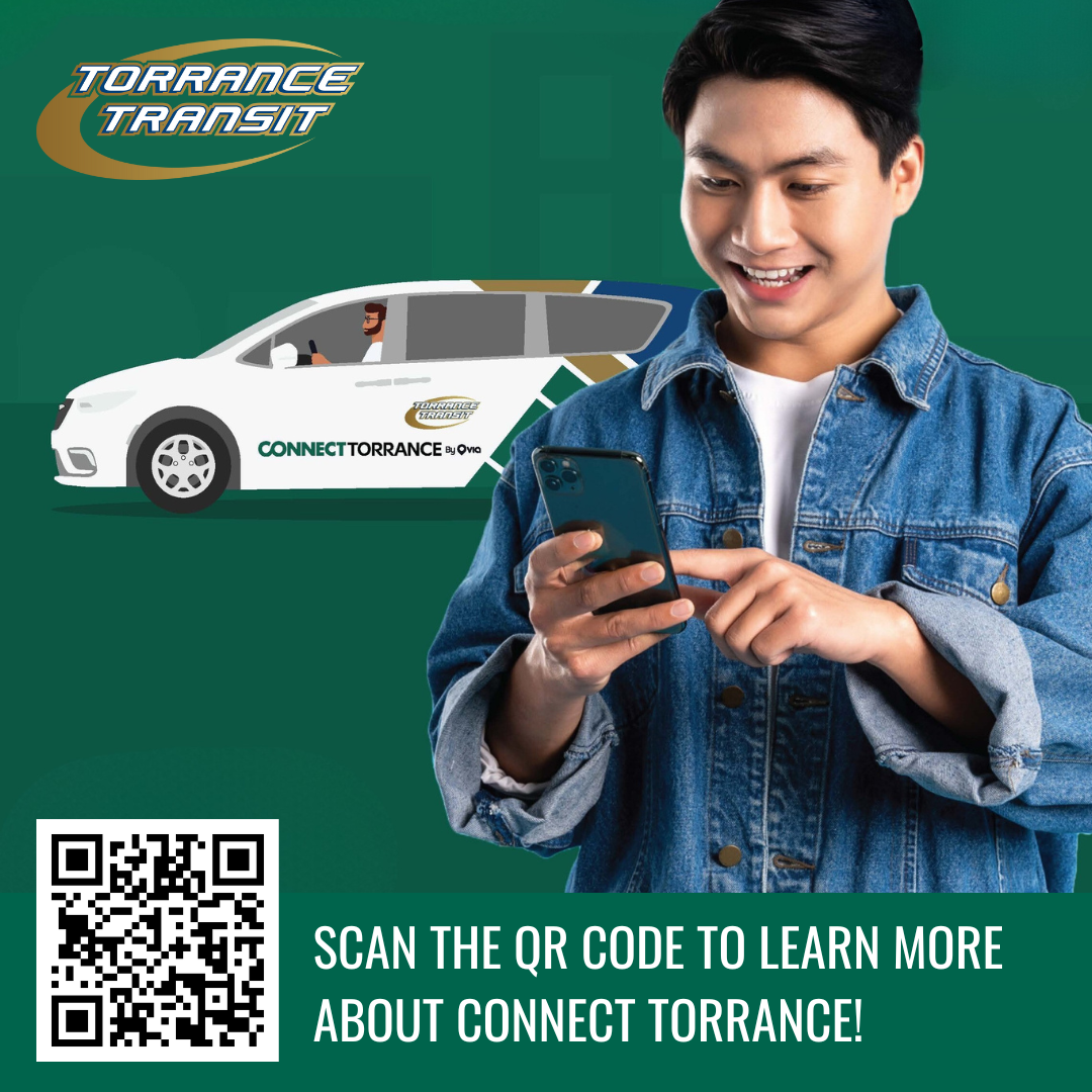 Connect Torrance banner with image of a person using the service