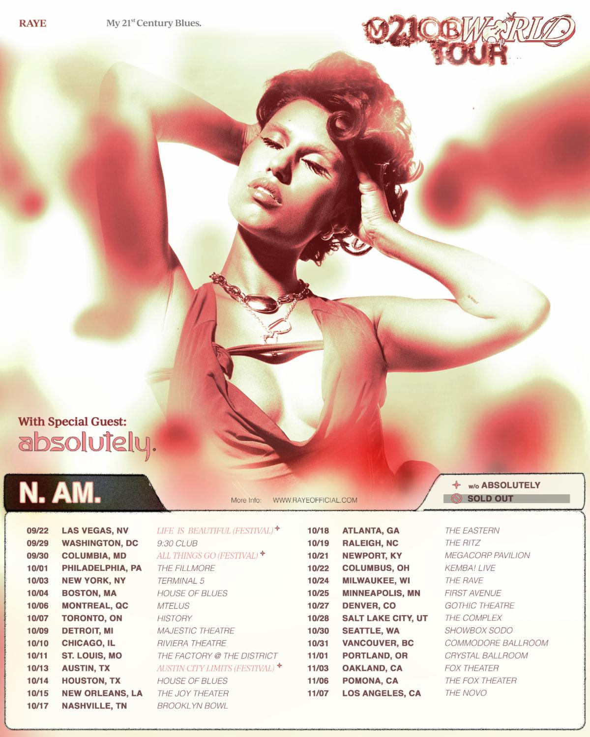 raye tour
