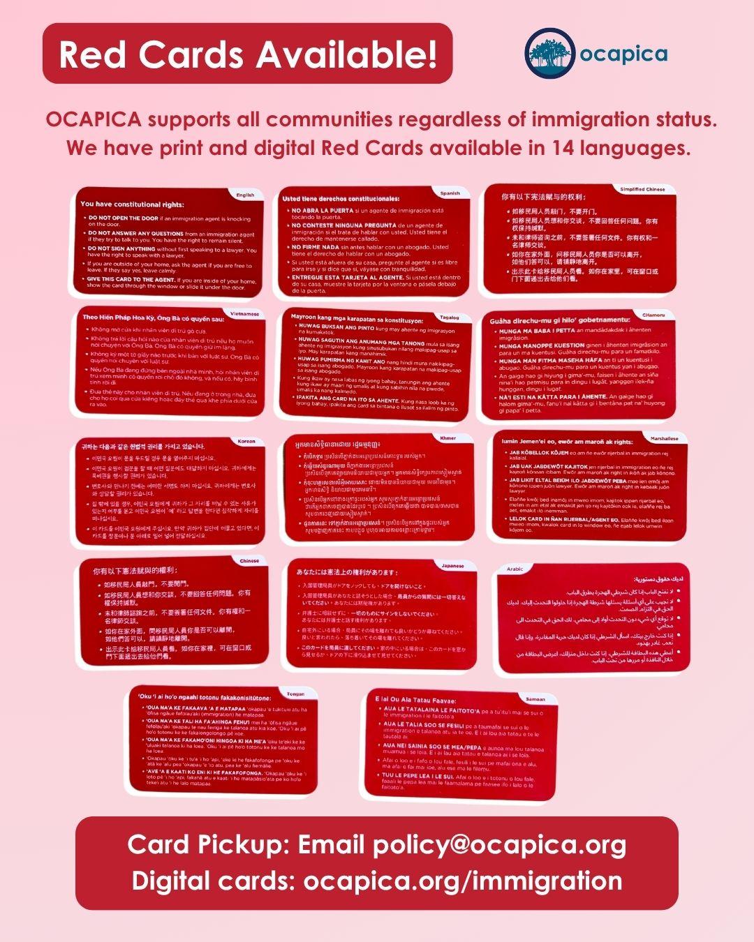 Know Your Rights: Red Cards in 14+ Languages