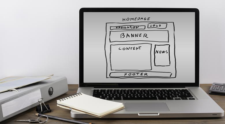 laptop showing regions of a web page on the screen