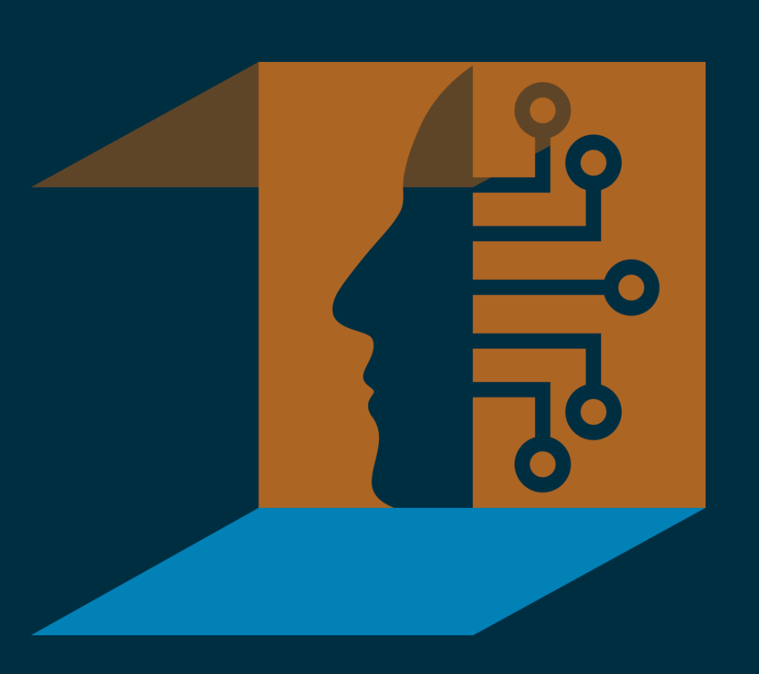 Decorative Image of Face and Brain 