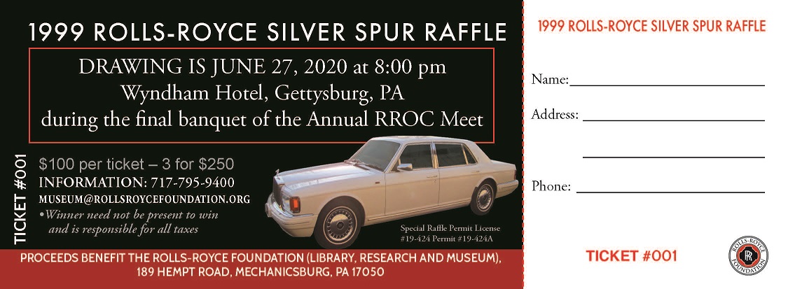 Royce Raffle 1999 Rolls-Royce Silver Spur Raffle