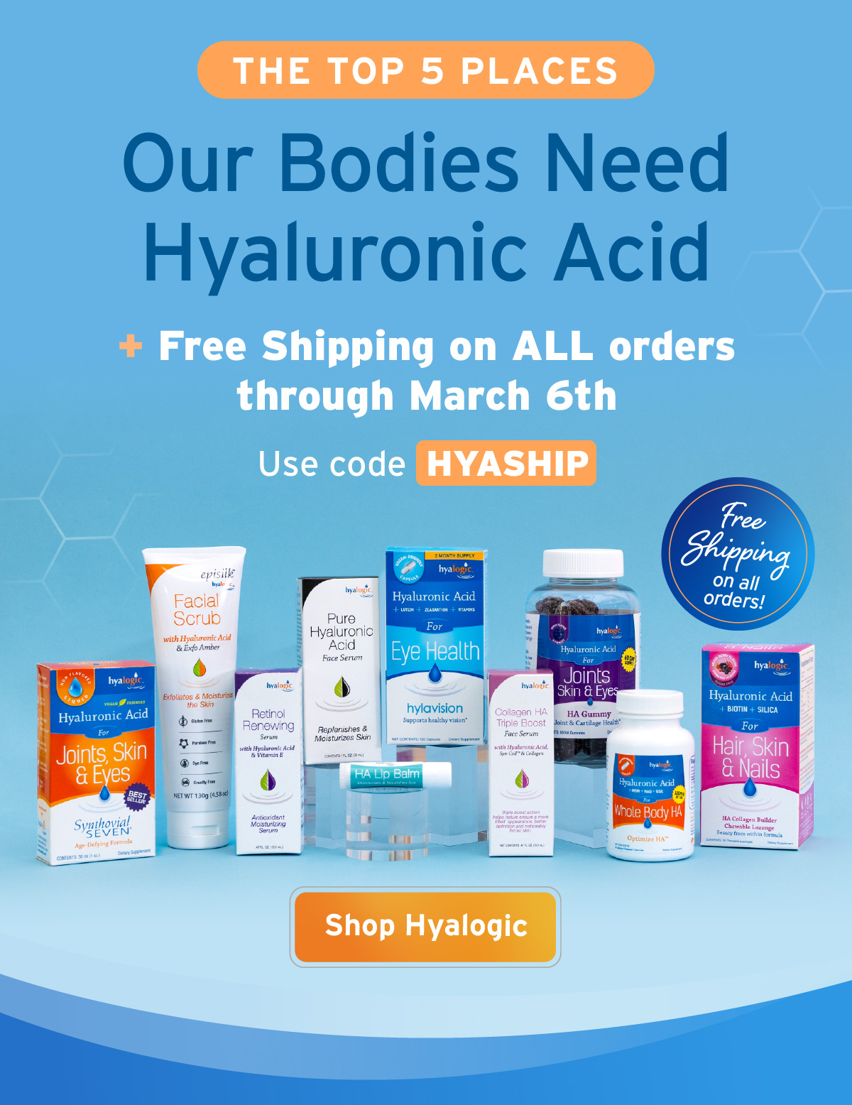 The Top 5 Benefits of Hyaluronic Acid