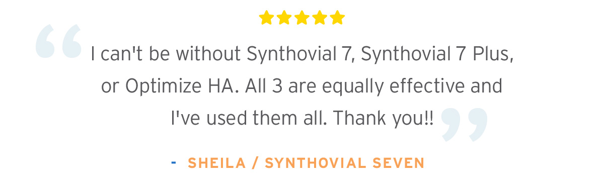 Client's review of Synthovial SEVEN