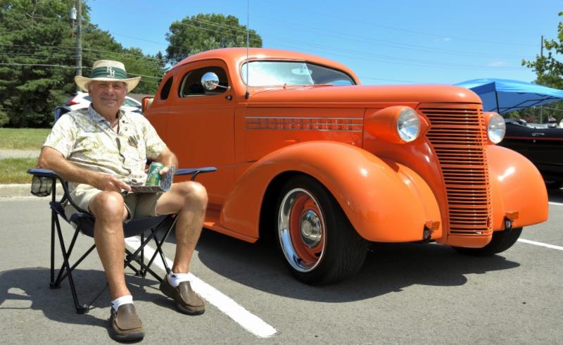 Man with Classic Car Photo