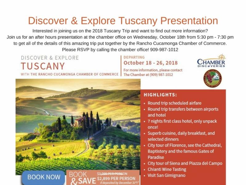 Tuscany After Hours Presentation