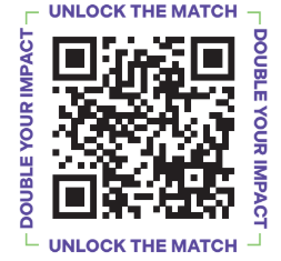 A QR Code with text saying Unlock the Match. 