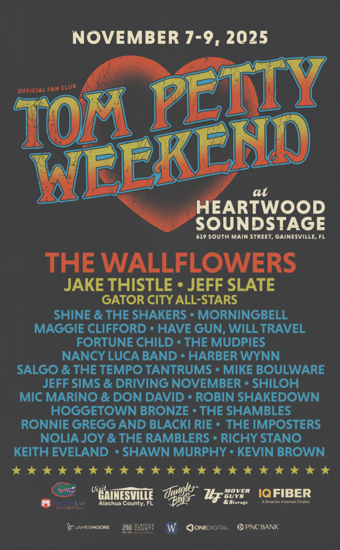 Book your Gainesville stay for Tom Petty Weekend
