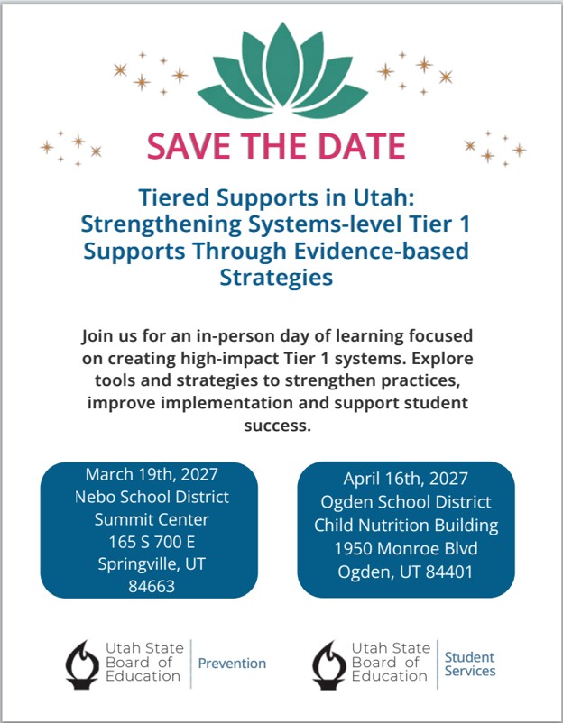 Image of Tiered Supports in Utah Flyer
