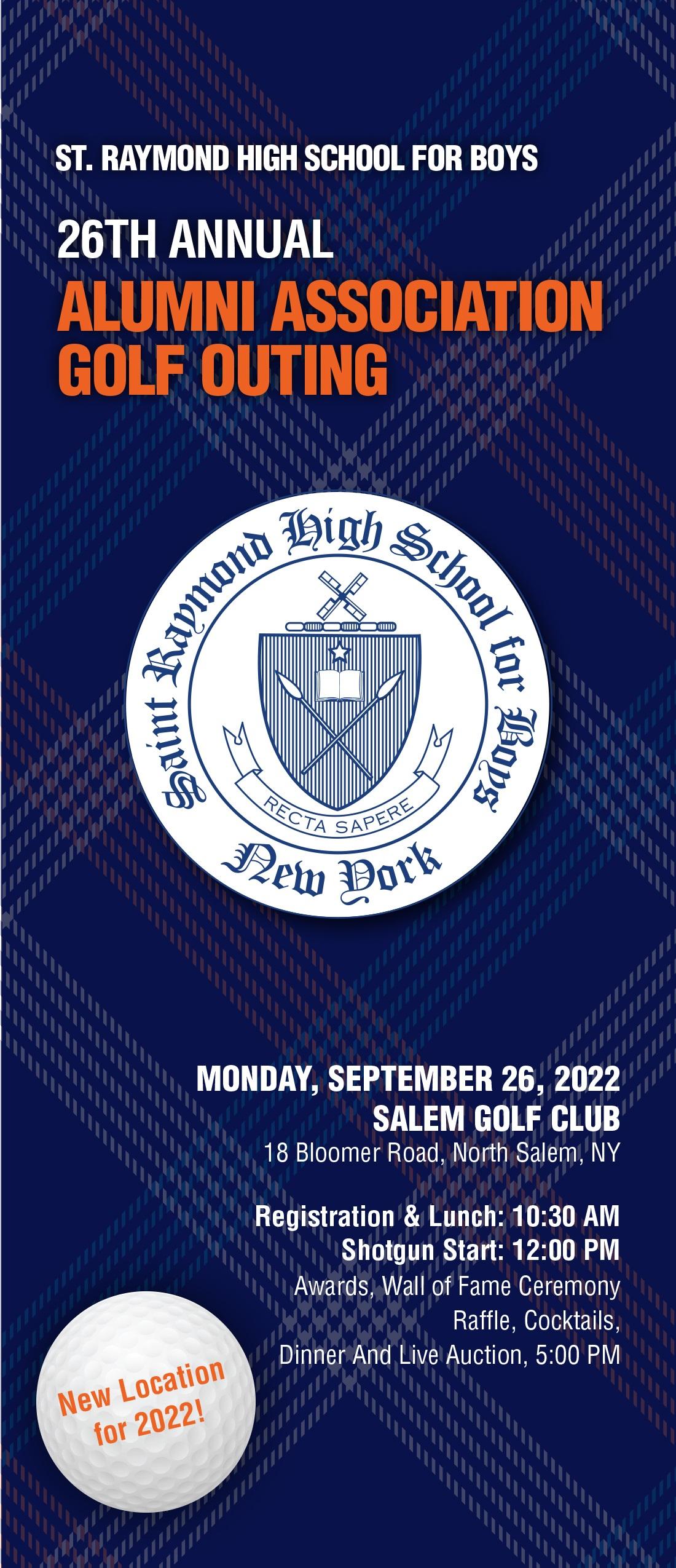 St. Raymond HS for Boys Join us at the 2022 Golf Outing Monday