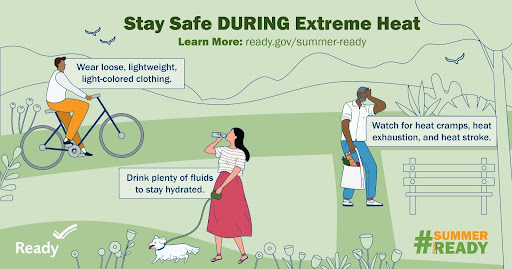 In extreme heat, dress in loose-fitting, lightweight, and light-colored clothes. Avoid dark colors because they absorb the sun’s rays. For more info visit https://www.aacounty.org/.../disaste.../hazards/extreme-heat