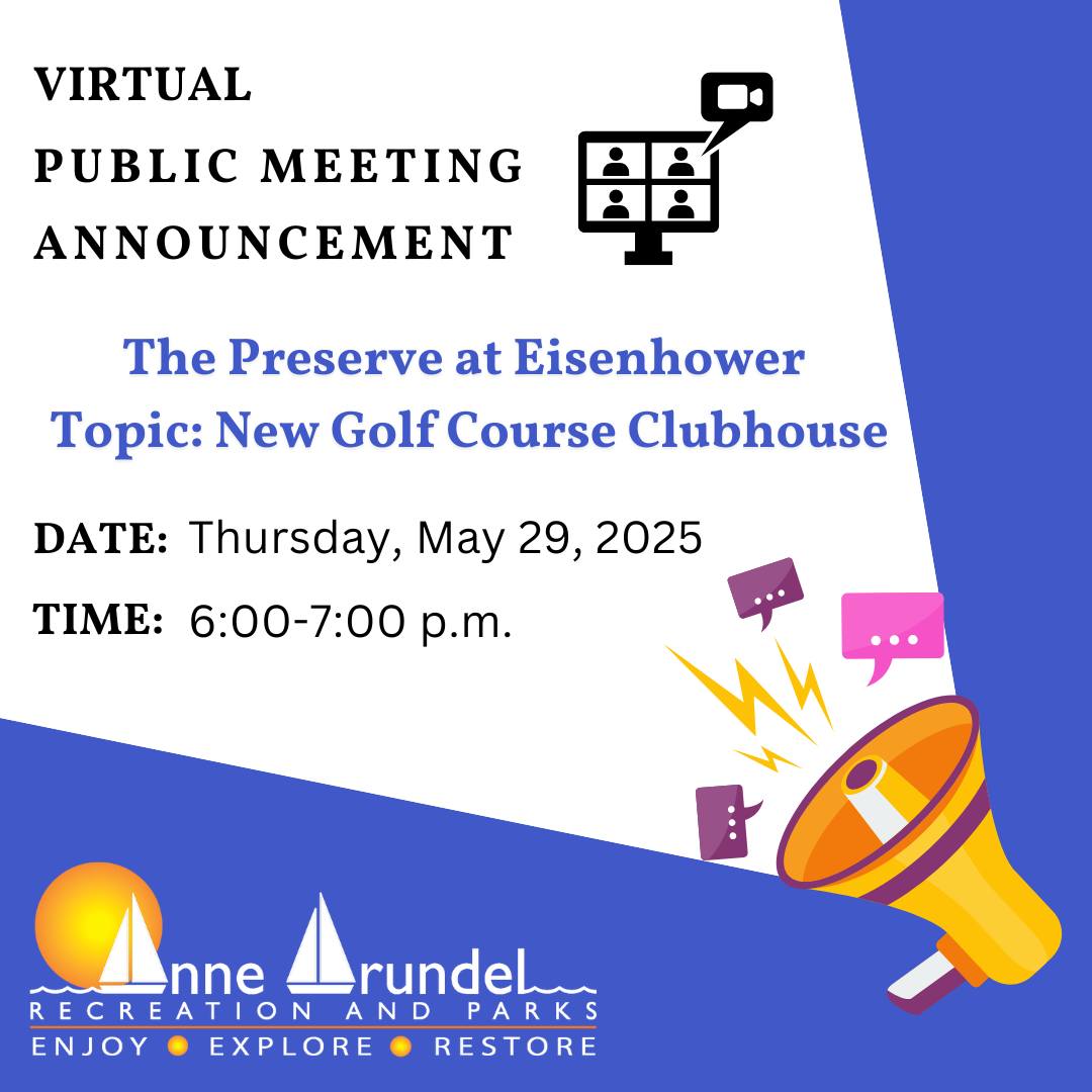 We're holding a 𝗩𝗜𝗥𝗧𝗨𝗔𝗟 𝗣𝗨𝗕𝗟𝗜𝗖 𝗠𝗘𝗘𝗧𝗜𝗡𝗚 to talk about the plans for the 𝗡𝗲𝘄 𝗚𝗼𝗹𝗳 𝗖𝗼𝘂𝗿𝘀𝗲 𝗖𝗹𝘂𝗯𝗵𝗼𝘂𝘀𝗲 at 𝗧𝗵𝗲 𝗣𝗿𝗲𝘀𝗲𝗿𝘃𝗲 𝗮𝘁 𝗘𝗶𝘀𝗲𝗻𝗵𝗼𝘄𝗲𝗿. This is your chance to learn more and share your thoughts!  🗓️ 𝗗𝗮𝘁𝗲: Thursday, May 29, 2025 ⏰ 𝗧𝗶𝗺𝗲: 6:00 - 7:00 p.m. Click here for more details.