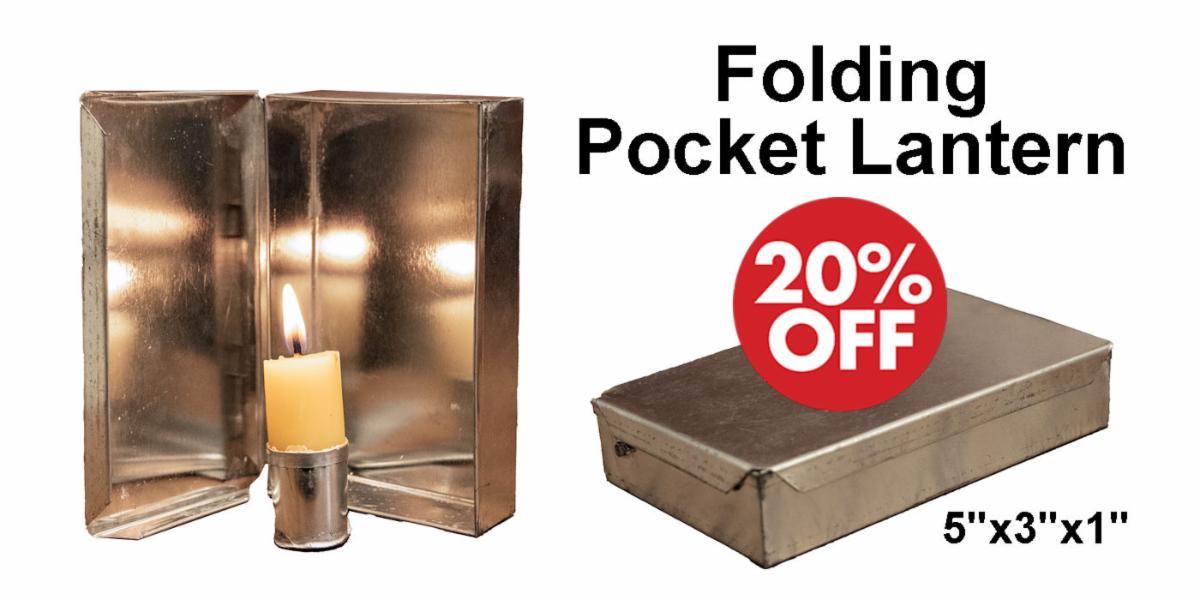 Folding Pocket Lantern Sale - Crazy Crow Trading Post