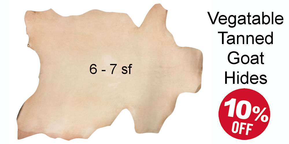 Vegatable Tanned Goat Hides Sale - Crazy Crow Trading Post