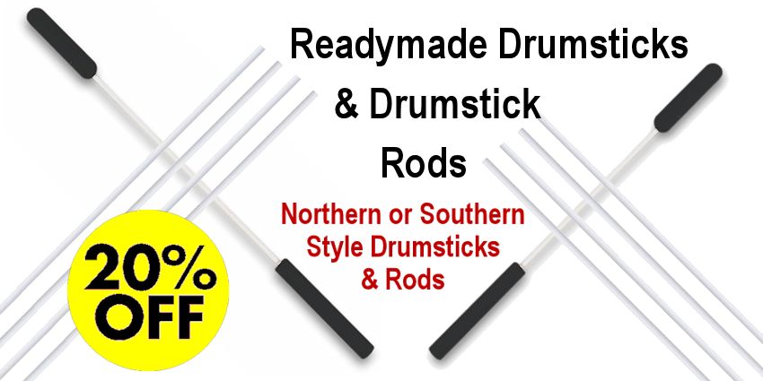 Readymade Drumsticks and Drumstick Rod Sale - Crazy Crow Trading Post