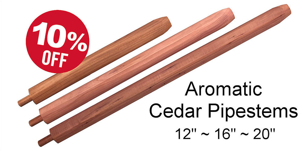 Aromic Cedar Wooden Pipestems Sale - Crazy Crow Trading Post