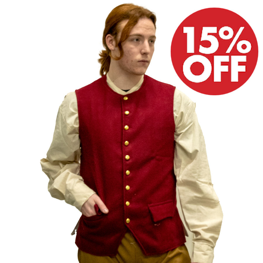 1770s Colonial Waistcoat - Crazy Crow Trading Post Crow Calls Sale