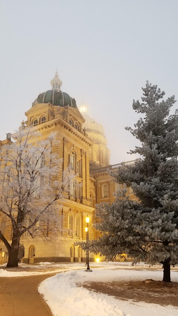 The Capitol Dome on a foggy Wednesday morning