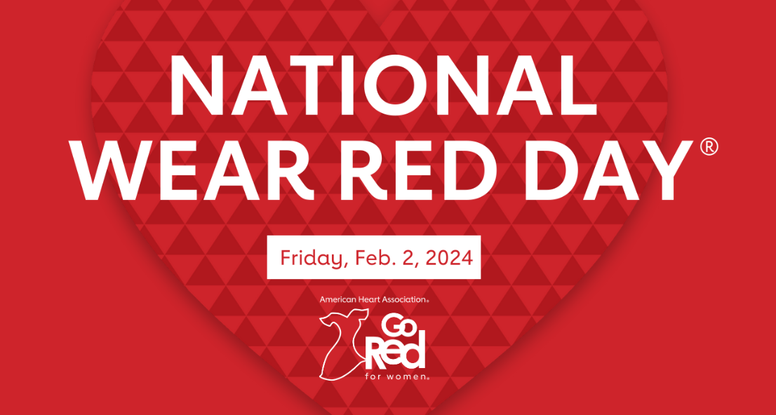 Wear Red for National Wear Red Day and Heart Month