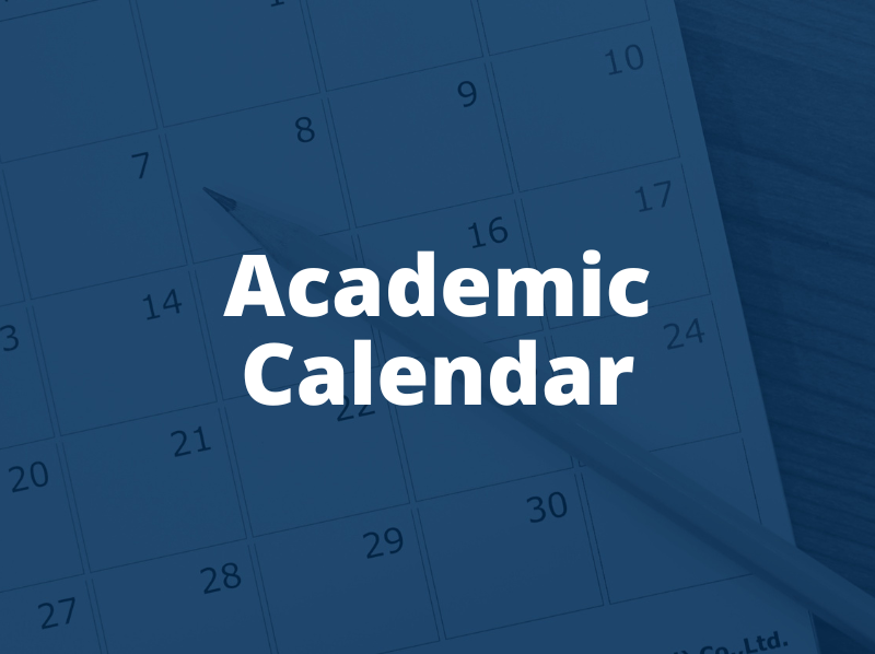 Graphic reading "Academic Calendar"