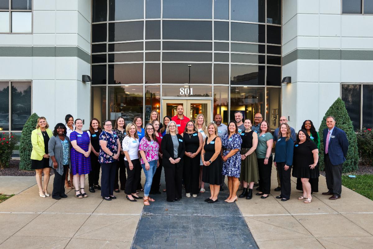 The 2026-27 cohort for FHSD's Citizens in our Schools program pose for a group picture outside of the District Administration Building