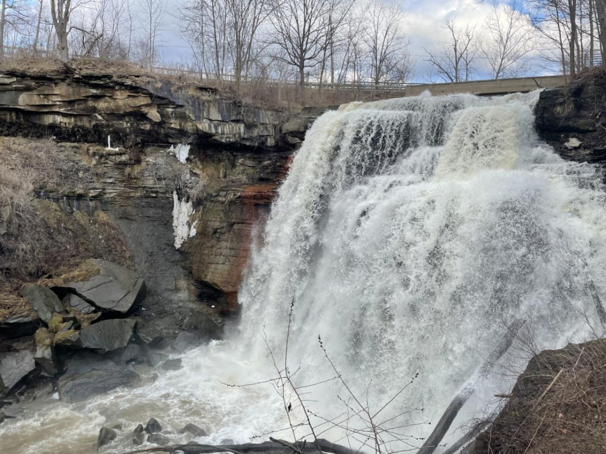 A very full Brandywine Falls