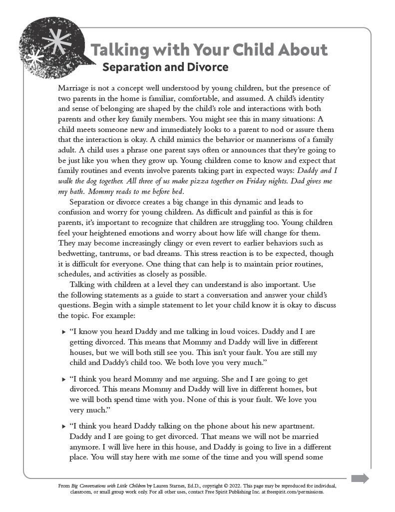 Big Conversations with Little Children Handout