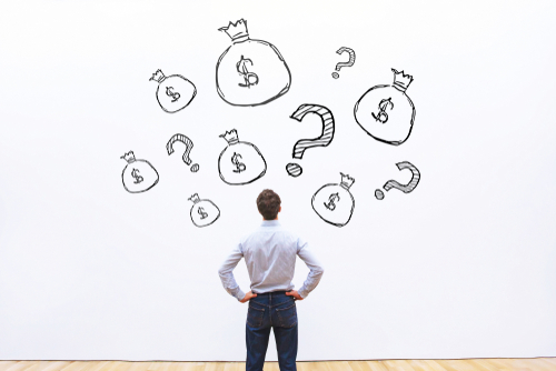 finance credit_ investment or fundraising financial concept_ money to start business project startup