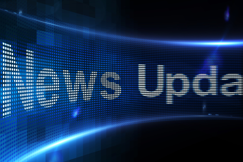 Digitally generated News update on digital screen