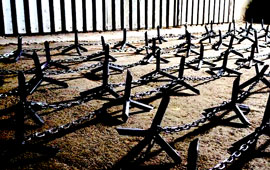 row of chains