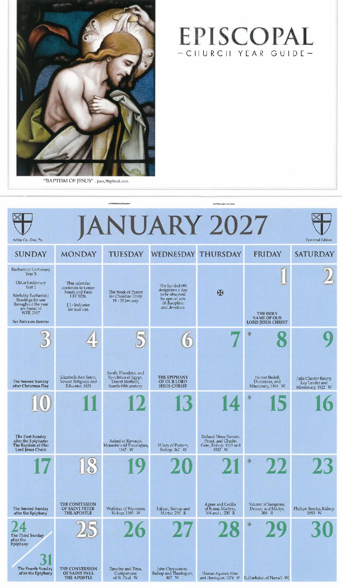 2027 calendar