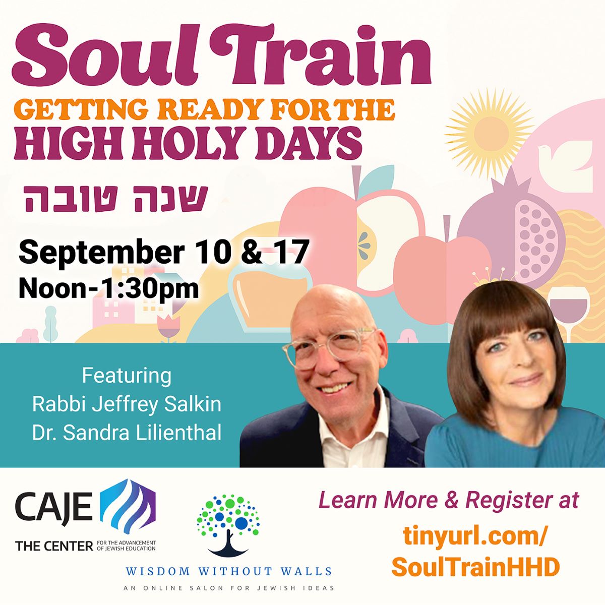 Soul Train: Getting Ready for the High Holy Days! September 10 & 17